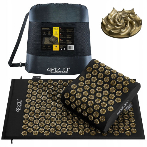 Купить Мат для иглоукалывания  4FIZJO Ergo Mat Аппликатор Кузнецова Black/Gold в Киеве - фото №1